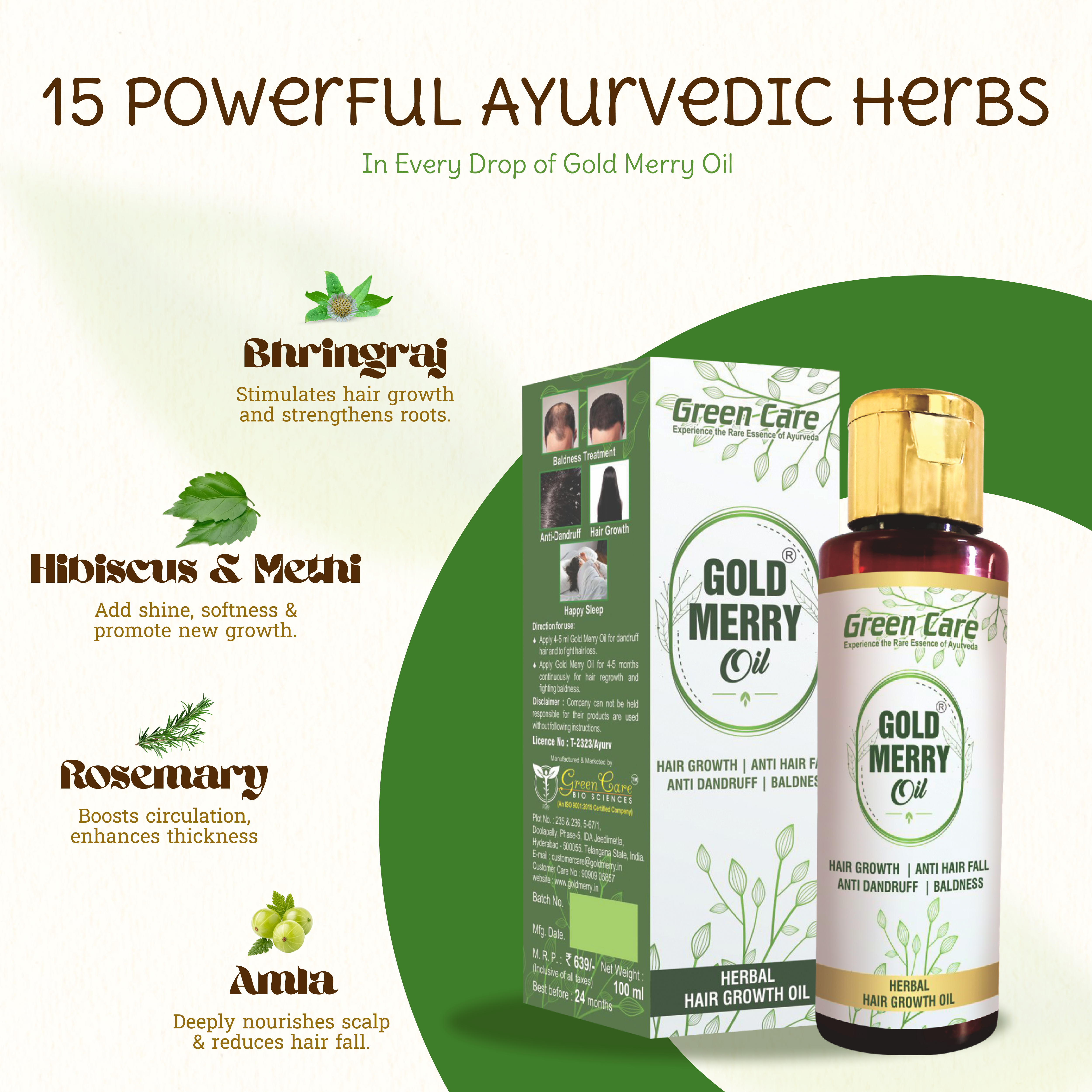Gold Merry Herbal Hair Oil