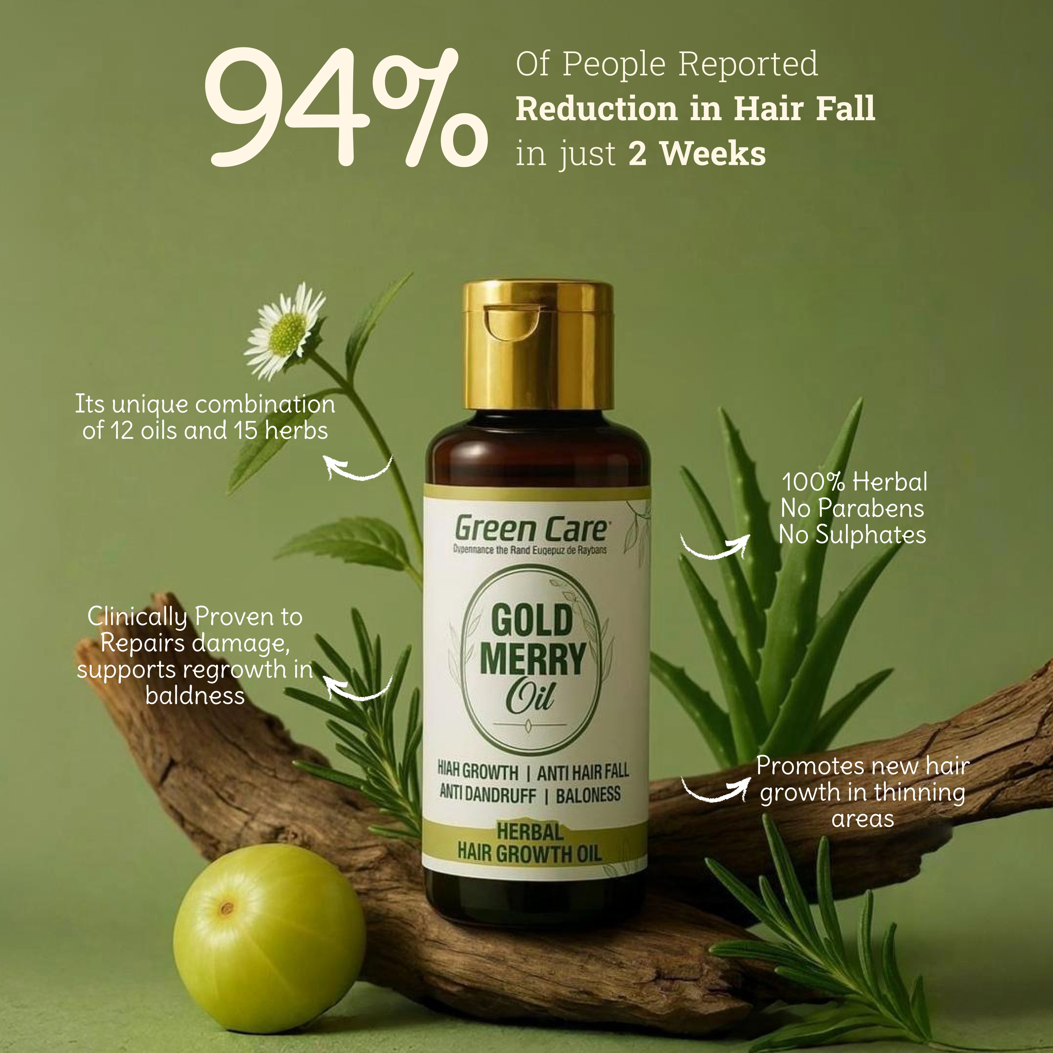Gold Merry Herbal Hair Oil